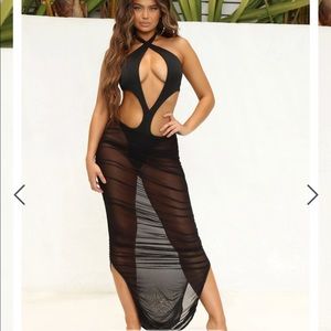 Selena Cutout One Piece Sunsuit in Black Fashion Nova